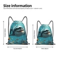 thumbnail image 2 of Balery Realistic Ocean Shark Pattern Drawstring Backpack Bag Sport Gym Sackpack Cinch Bags Pattern Drawstring Backpack Bag Sport Gym Sackpack Cinch Bags -Small, 2 of 6