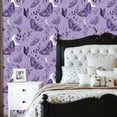 thumbnail image 2 of Pink Bow Peel and Stick Wallpaper Purple Butterflies Crescent Moon Celestial Botanical Wall Mural 23.6in x 9.8ft Self Adhesive Removable Wall Paper Renter Friendly Wallpaper for Girls Women Bedroom, 2 of 8