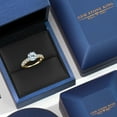 thumbnail image 5 of Gem Stone King 14K Two Tone Gold Sky Blue Topaz and Lab Grown Diamond Engagement Ring for Women | 3.38 Cttw | Round 8MM | Gemstone November Birthstone | Size 7, 5 of 6
