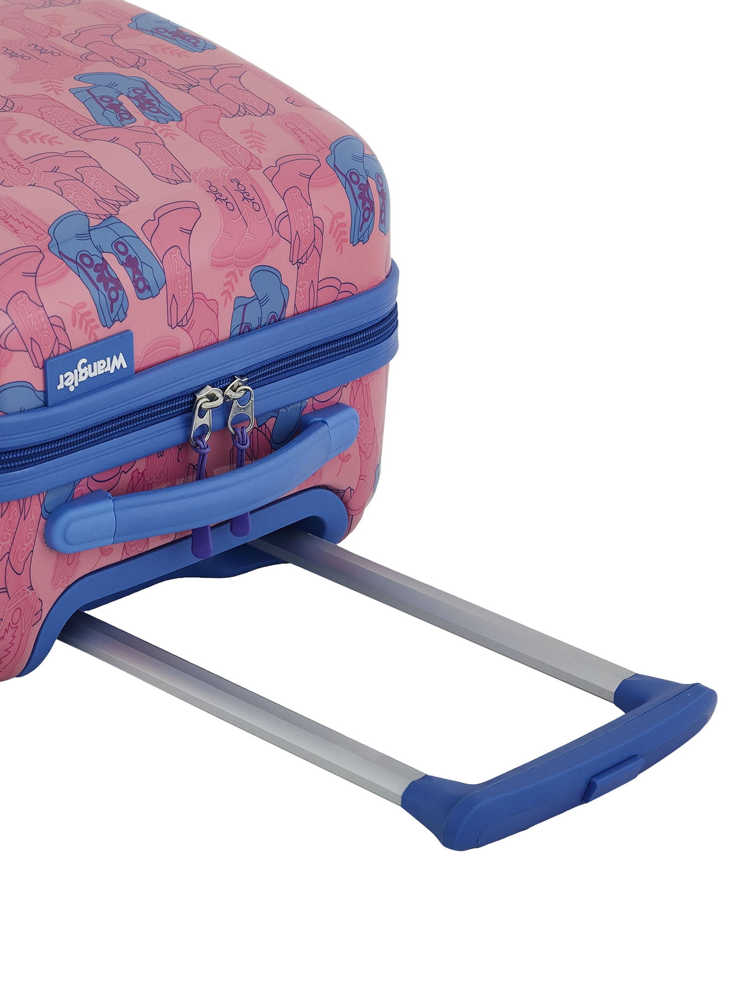 Wrangler Cowgirl Kid's 2 Piece Hard Side 4-Wheel Rolling Carry-on Luggage Set