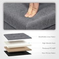 thumbnail image 4 of Storage Ottoman Cube Foldable Footrest, Chest & Seat for Living Room, Nursery, Bedroom 12.6 Inch Cube (Linen Grey), 4 of 5