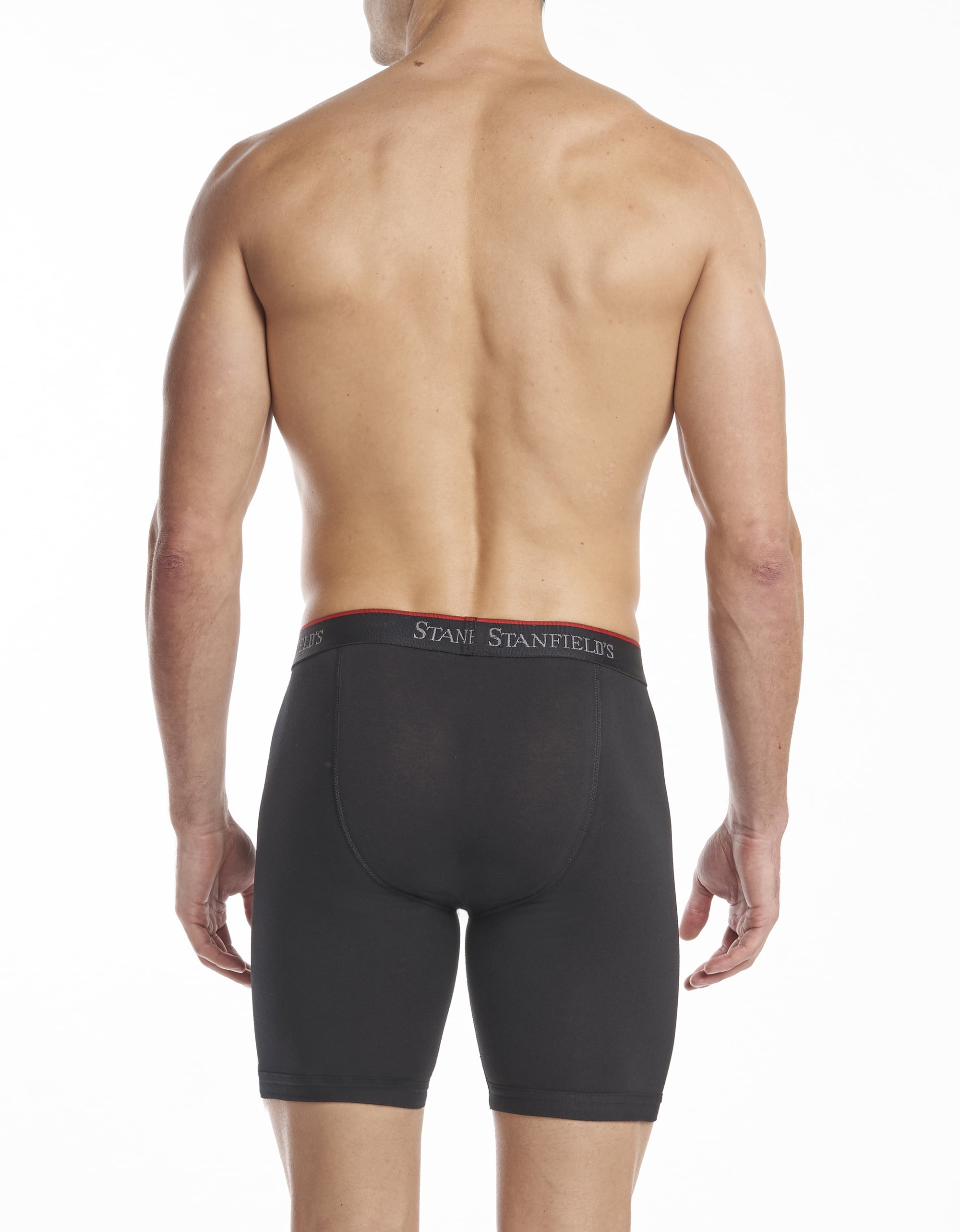 Stanfield's 2-Pack Adult Mens Cotton Stretch Long Boxer Briefs, Sizes S-XL