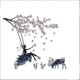 thumbnail image 3 of Girl On Swing And Moose Silhouette Wall Sticker With Pink Butterfly Wall Sticker, 3 of 5