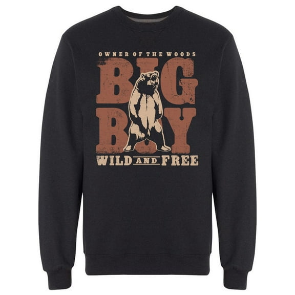 Bear College Big Boy Slogan Sweatshirt Men -Image by Shutterstock, Male Large