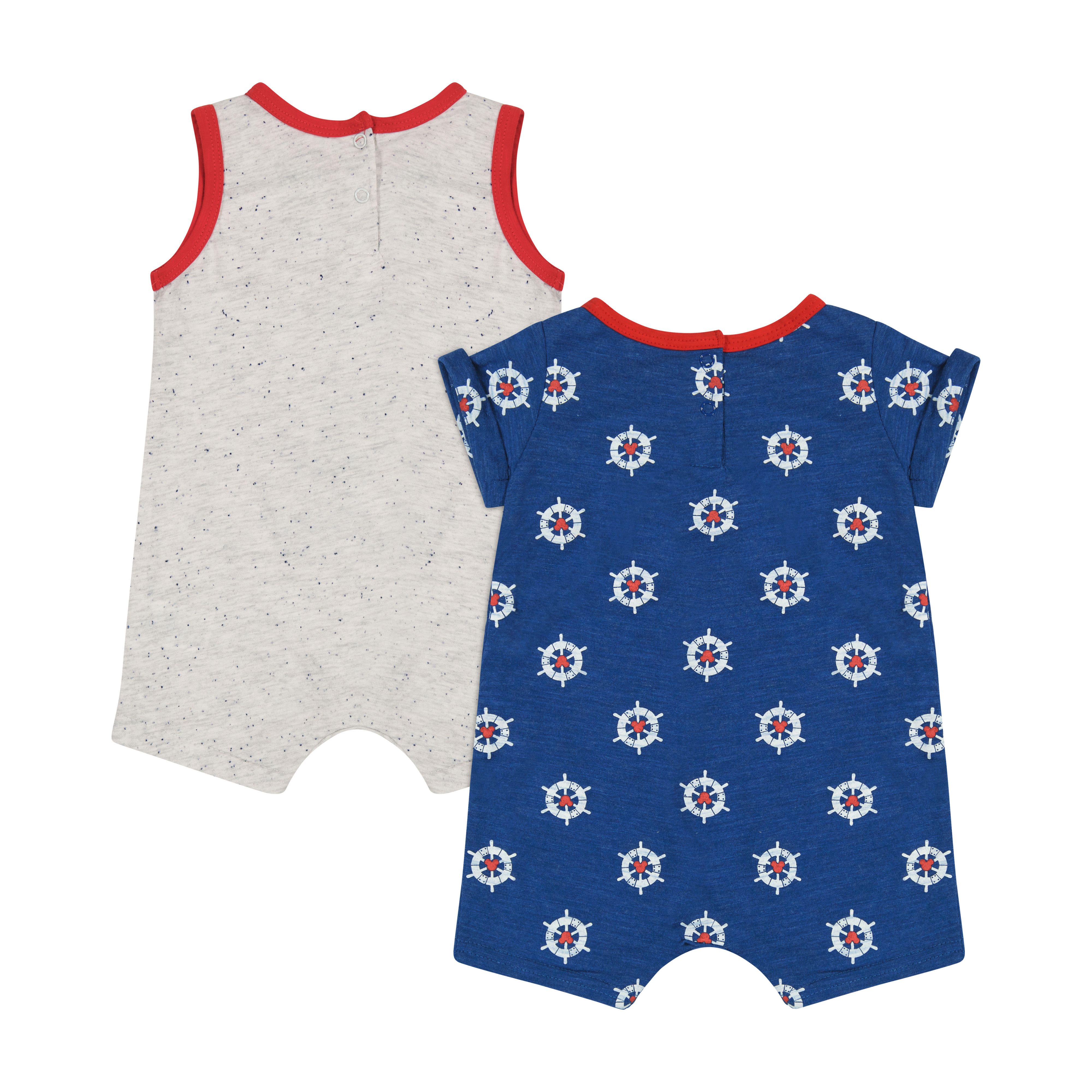 Disney Mickey Mouse Baby Boy Rompers, 2-Pack, Sizes 0-24 Months