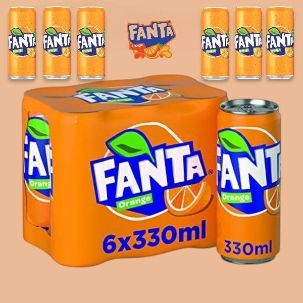 European Fanta Orange Soda 6-Pack, 330 ml