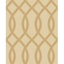 Bluestem Ogee Wallpaper Bolt- Carmel