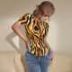 thumbnail image 3 of Balery Zebra Body de cuello redondo de manga corta para mujer Tops de manga corta Tops básicos-Large, 3 of 7