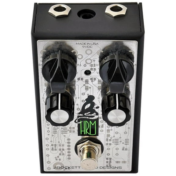 J. Rockett Audio Designs Hot Rubber Monkey (HRM) Overdrive Effects Pedal Black and Silver