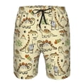 thumbnail image 4 of Kdxio Cartoon Dinosaurs Pattern Mens Casual Shorts - Drawstring Summer Beach Sports Shorts for Men, 4 of 9