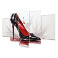thumbnail image 2 of Designart "Sophistication in Red High Heels I" Fashion Metal Wall Art Set, 2 of 5