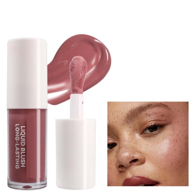 Liquid Powder Blusher To Highlight Color Facial Rouge Makeup 6 Color Eye Shadow Face Powder Blusher Good Color Is Not Easy To Tingle Powder Blusher 4.5Ml, Makeup White Blusher