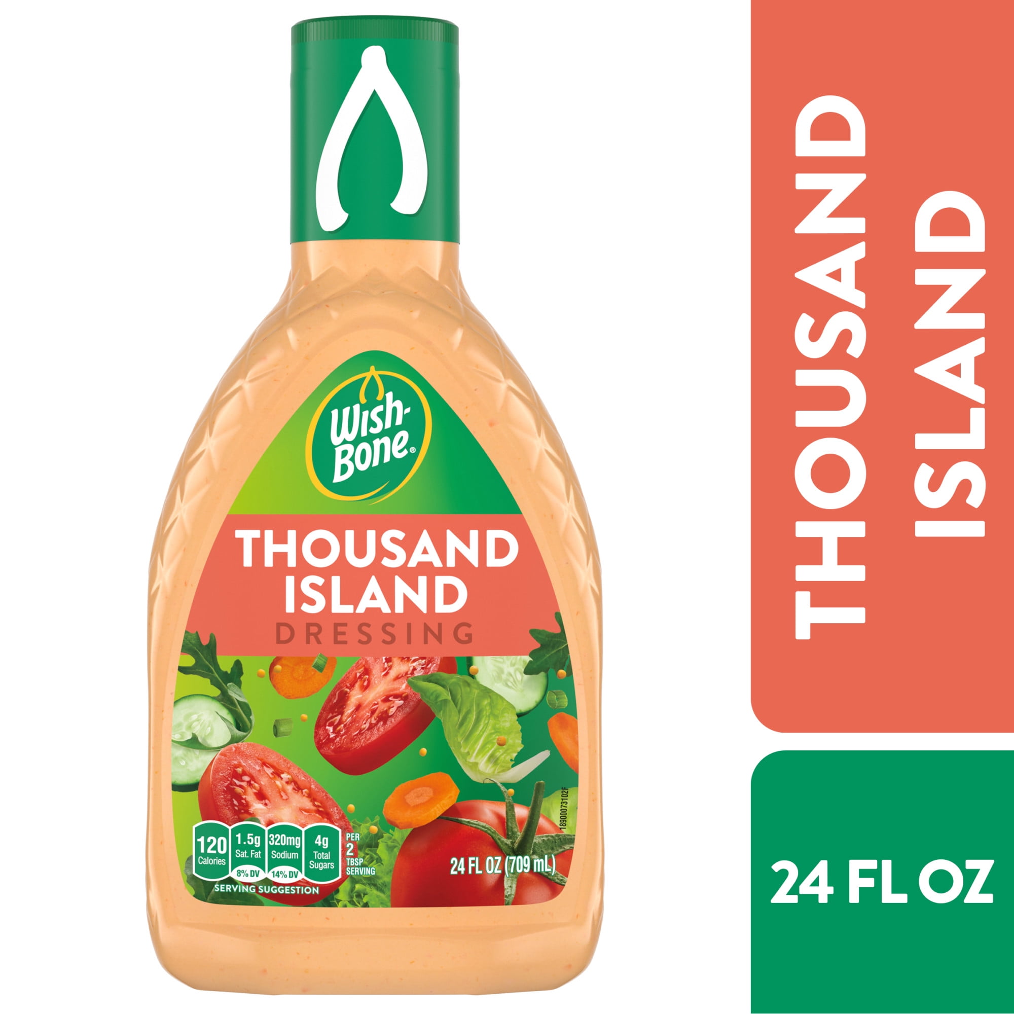(3 pack) Wish-Bone Thousand Island Salad Dressing, 24 fl oz