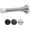 Satin Nickel, variant on 12 Pack Spring Door Stops,3-1/8” Heavy Duty Door Stop - Flexible Spring Door Stopper with Low Mounted White Rubber Bumper Tips, White