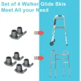 thumbnail image 3 of 4 Pack Walker Skis Glides, Universal Walker Accessories for Seniors Mobility Aid Accessory, 3 of 4