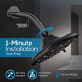 thumbnail image 5 of 7 Spray Settings Shower Head - Adjustable High Flow Shower Head with Mist Setting - Showerhead Replacement Head for the Bathroom (8 Inch, Oil Rubbed Bronze), 5 of 8