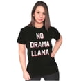 thumbnail image 4 of No Drama Llama Alpaca Chill Relaxed Womens Fitted Plus Size Graphic Tee Brisco Brands 2X, 4 of 5