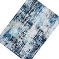 thumbnail image 2 of Rue 7 x 5 Medium Soft Fabric Floor Area Rug, Abstract Blue and White Design, 2 of 2