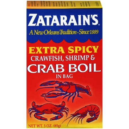 - (2 Pack) Zatarain's Crawfish Shrimp & Crab Boil Extra Spicy Seasoning In Bag, 3 oz