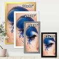 thumbnail image 4 of Designart 'Closed Woman Eye With Blue Fantasy Make Up' Modern Framed Art Print, 4 of 4