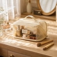 thumbnail image 3 of Makeup Bag Large Capacity Travel Toiletry Organizer with Mesh Window, Portable Cosmetic Pouch 9.45x5.12x5.12In for Women Travel, 3 of 5