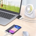 thumbnail image 5 of Health Gear USB2.0 2-Port, Portable 2-Port USB Hub, Male to Dual USB Female Adapter(Black), 5 of 5