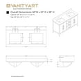 thumbnail image 2 of Vanity Art 60” Double Sink Bathroom Vanity Cabinet with Engineered Marble Countertop, 2 of 4