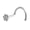 Flower Screw Left Side, variant on Triangle Screw Silver Nose Screws Corkscrew, 1 Count