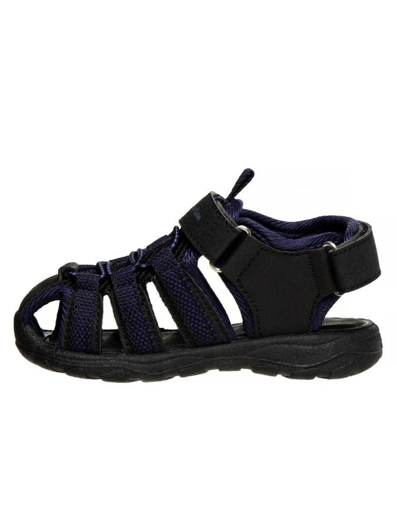 Beverly Hills Polo Club Boys Fisherman-Style Sport Sandals (Little Kid Sizes) - Black/Navy, 12