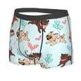 thumbnail image 2 of Balery Cute Pug Dogs Men's Boxer Briefs, Soft and Breathable Cotton Underwear with nylon Waistband-XX-Large, 2 of 9