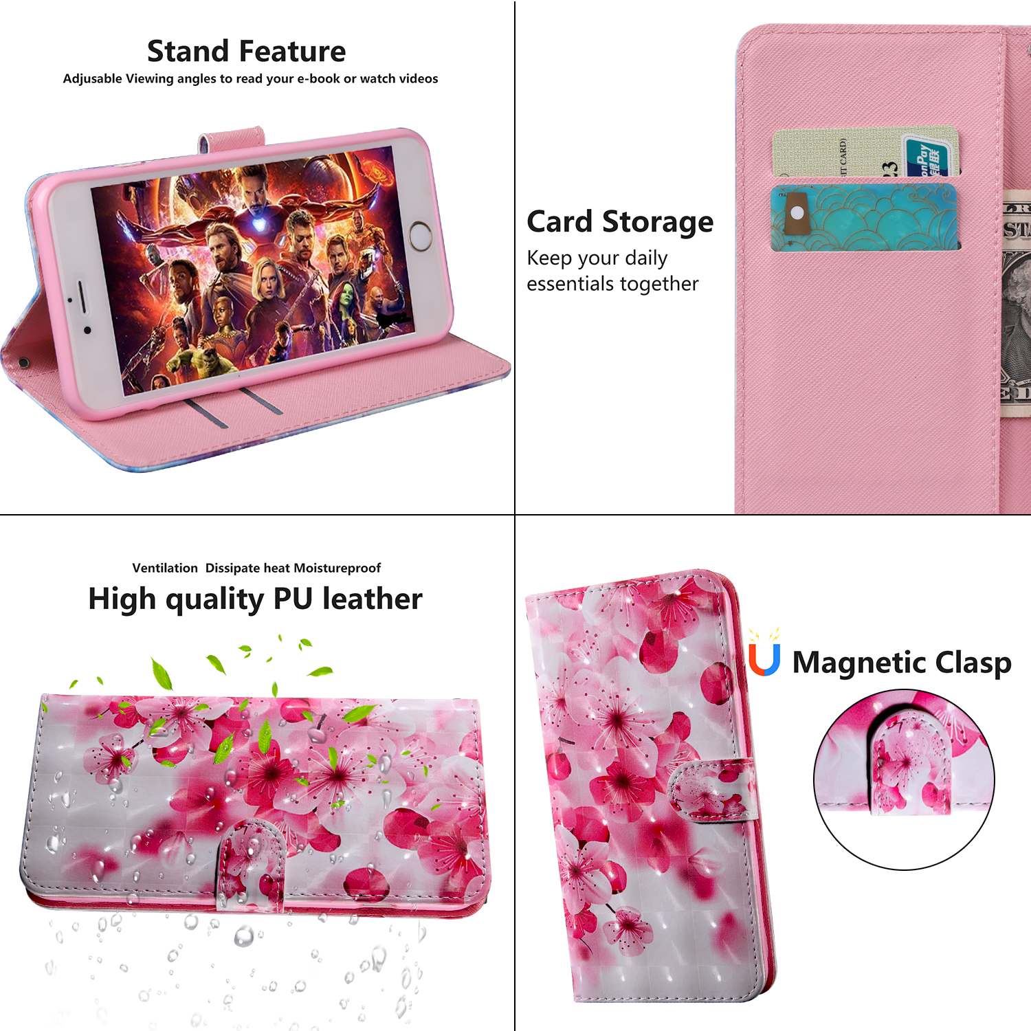 iPhone 11 Case, Cellularvilla Diary Style Pu Leather Wallet [Card Slot] [ Square-Pattern] [Magnetic Closure] [Wristlet] Flip Stand Case For Apple iPhone  11 