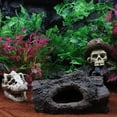 thumbnail image 2 of MasteelfCA 1Pc Aquarium Decoration Resin Simulation Tree Bark Hiding Cave for Fish Reptile, 2 of 8