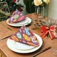 thumbnail image 3 of Coolnut Happy Easter Day Eggs Cloth Napkins Set of 6,Reusable Washable Polyester Dinner Table Napkins for Family,Kitchen,Dining,Party Decor, 3 of 7