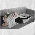 thumbnail image 6 of Dandelion Soft Flannel Fleece Throw Blanket, Woman Silhouette Heart Flying Valentines Day Themed, Cozy Plush for Indoor and Outdoor Use, 50" x 70", Vermilion Black White, by Ambesonne, 6 of 6