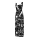 thumbnail image 4 of Sunloudy - Mono informal con cuello cuadrado para mujer, a la moda, color sólido/estampado, sin mangas, con pernera ancha Sunloudy S, M, L, XL, 4 of 9