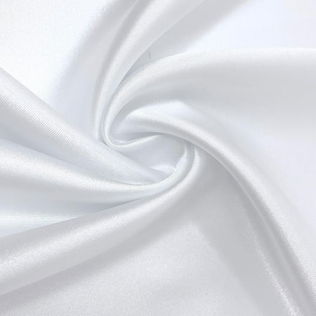 Stretch Charmeuse Satin Polyester Fabric for Wedding Dress by The Yard