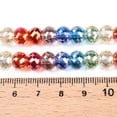 thumbnail image 4 of 10strands Transparent Glass Beads Strands Faceted Round Colorful 6x8mm Hole: 1.2mm about 49pcs/strand 11.57''(29.4cm), 4 of 4