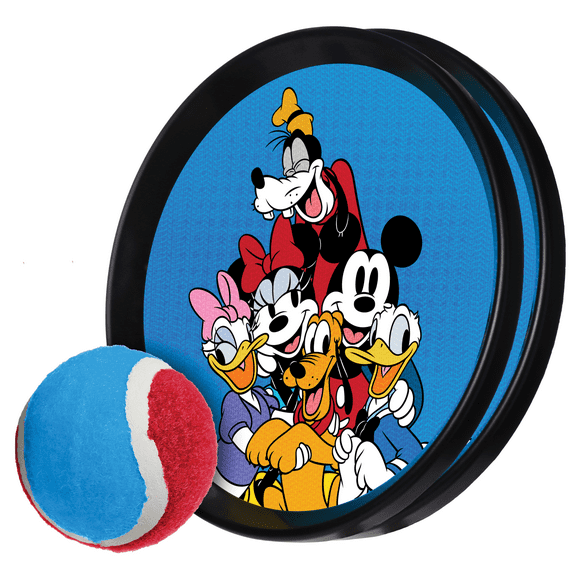 Disney Mickey Toss and Catch Game, Grip Paddles, Kids Outdoor Sports, Age Group 3-99 Years