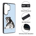 thumbnail image 2 of WIRESTER Shockproof Soft Rubber Cover Case for Samsung Galaxy S26 Ultra 6.9" 2026, Schnauzer Dog Butt Looking Back On Light Blue Background, 2 of 5
