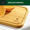 thumbnail image 7 of Royal Craft Wood Premium Set of 3 Bamboo Cutting Boards for Kitchen - Wooden Cutting Board & Serving Tray with Juice Groove for BBQ, Fish & Vegetables, 7 of 7