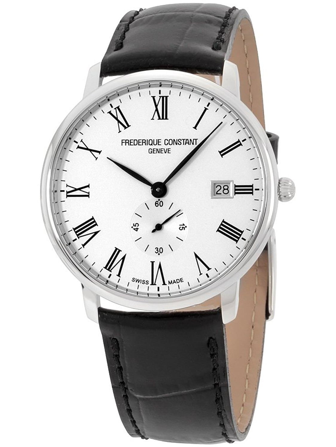 Frederique Constant - Frederique Constant Men's 39mm Black Leather Band ...