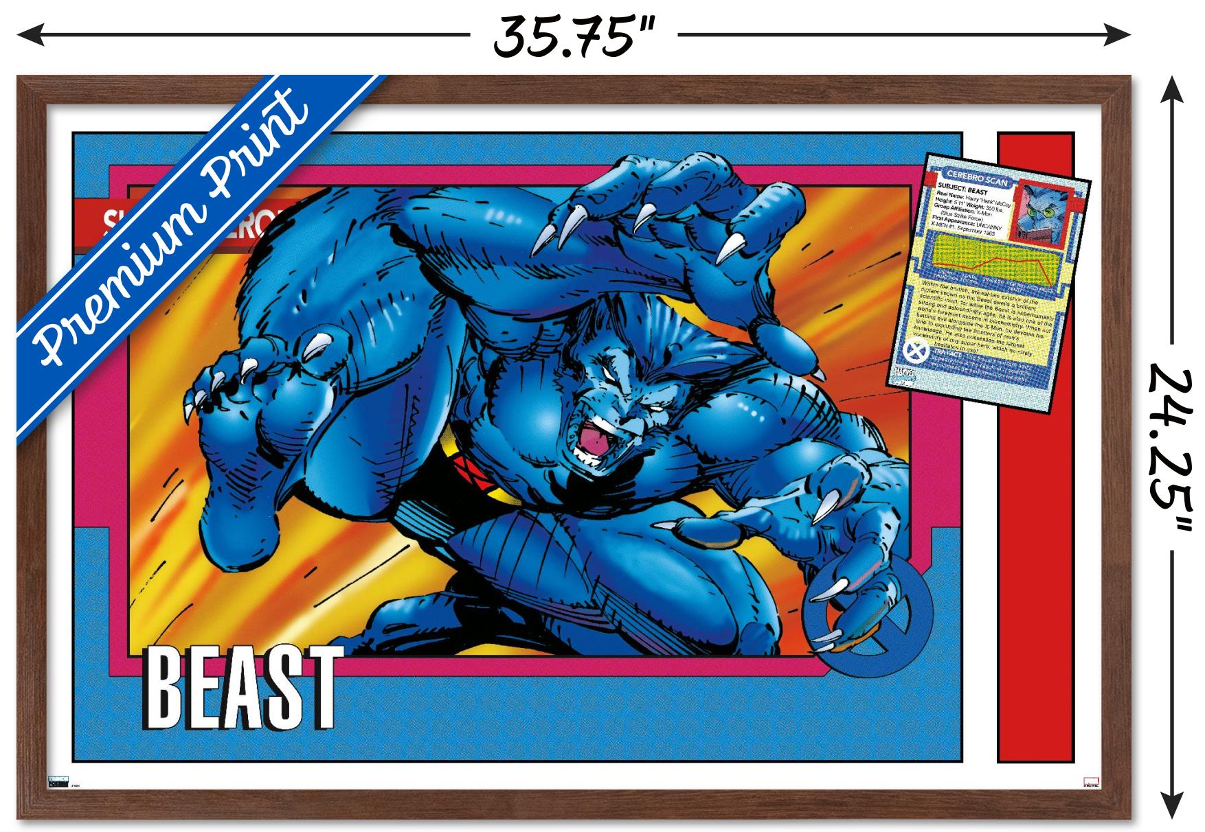 Marvel Trading Cards - Beast Wall Poster, 22.375" x 34" Framed