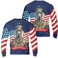 thumbnail image 3 of Happy Father's Day Honoring Veterans Weimaraner in Army Uniform All Over Print 3D Sweatshirt Unisex Merch Weim Gray Ghost Dog Lover - 13007, 3 of 6