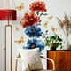 thumbnail image 1 of HaoXun Vibrant Floral Wall Decals for Bedroom & Living Room Decor - Peel and Stick Removable PVC Stickers, 39x90cm Self-Adhesive Wall Art, 1 of 7