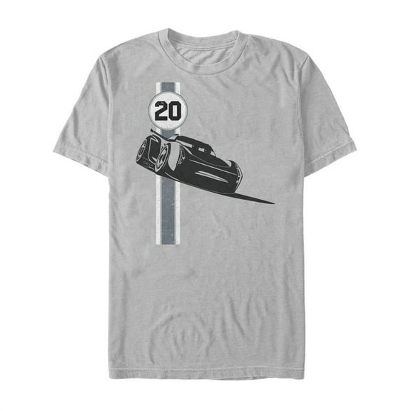 Men's Cars Racing Jackson Storm  Graphic Tee Silver 2X Large