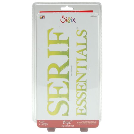 Sizzix Bigz BIGkick/Big Shot Alphabet Die Set-Serif Essentials