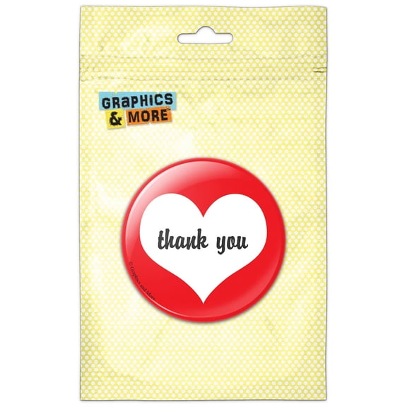 Thank You Heart Wedding Bridal Valentines Love Refrigerator Button Magnet