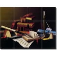 thumbnail image 1 of Ceramic Tile Mural-William Harnett Still Life Painting 50. 32" w x 24" h using (12) 8 x 8 ceramic tiles, 1 of 3