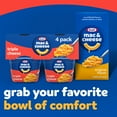 Kraft Triple Cheese Mac N Cheese Macaroni and Cheese Cups Easy Microwavable Dinner, 4 ct Pack, 2