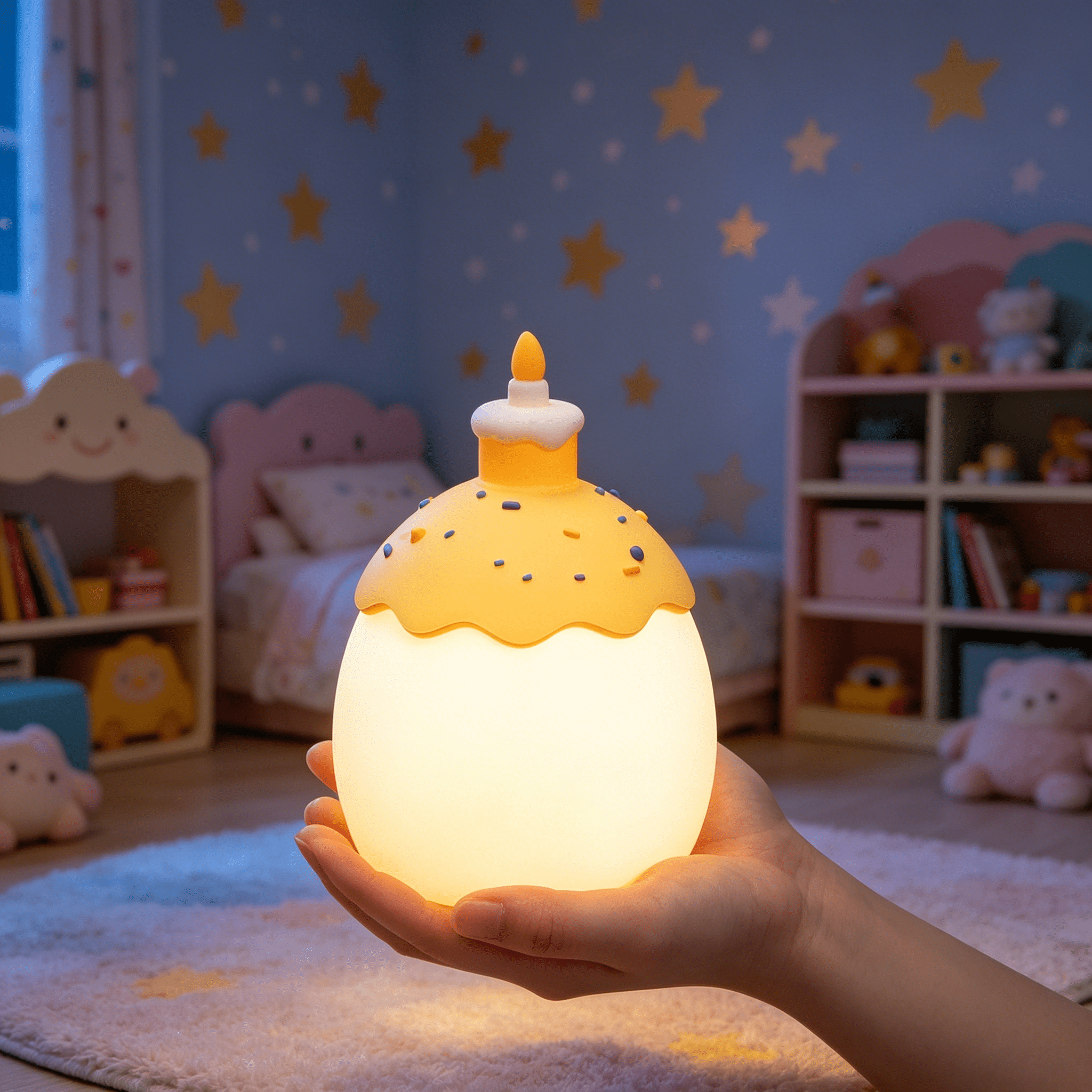 HIBIBUD 2026 New Egg Night Light Ornament Easter Gift Silicone Lamp Bedside Night Light Egg Nightlight for Baby Nursery for Bedroom, Playroom,Kids Room